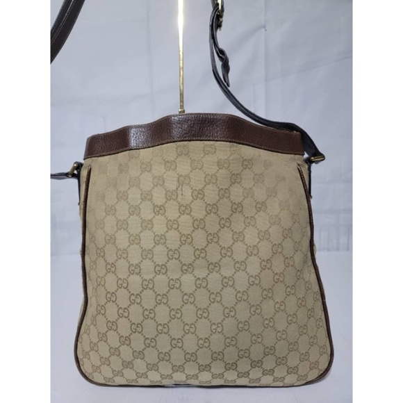 Authentic Gucci Monogram GG Canvas Crossbody/Shoulder Bag Beige/Brown - Picture 5 of 14